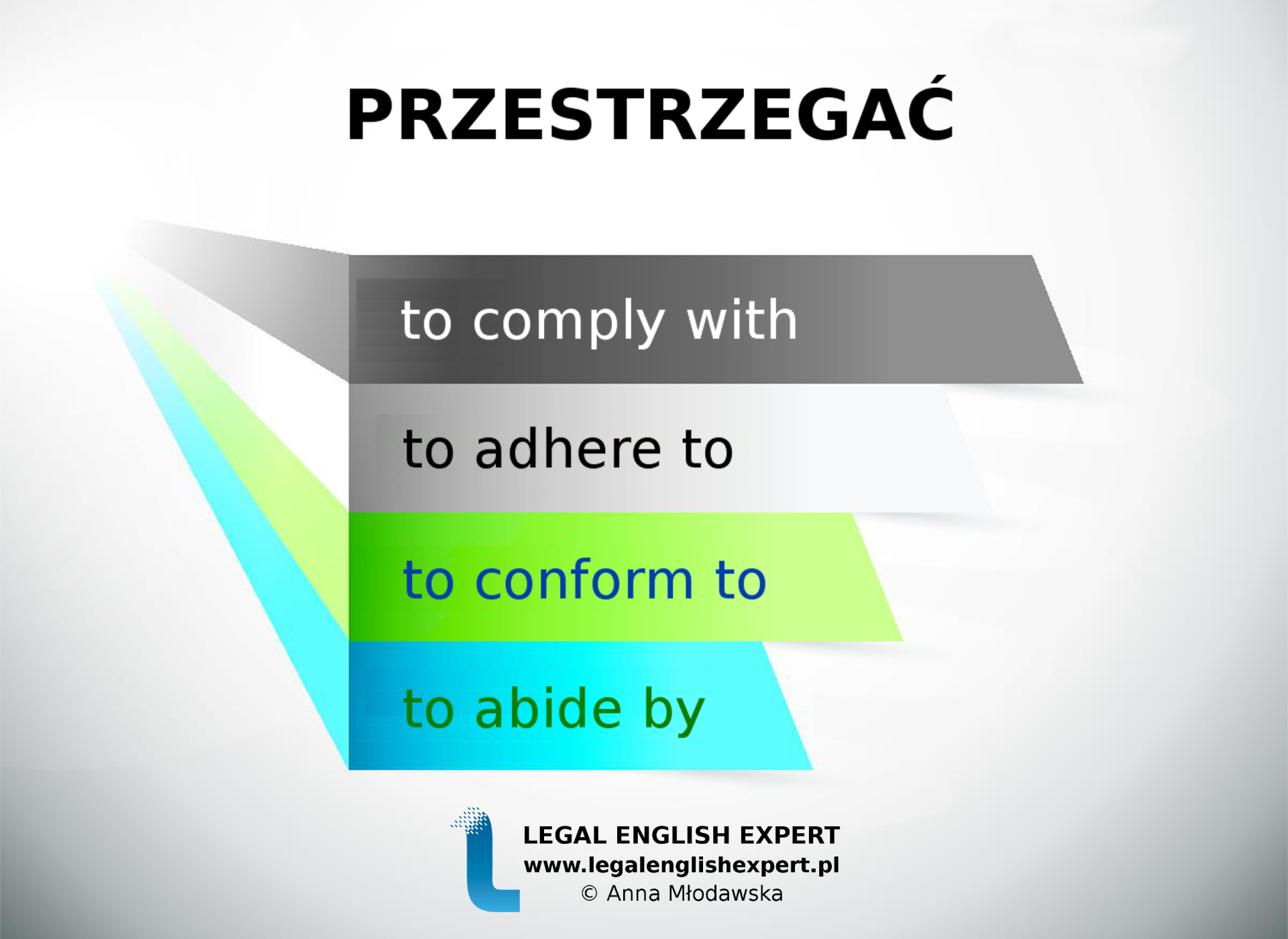 LEGAL ENGLISH EXPERT - infografika_32 - przestrzegać